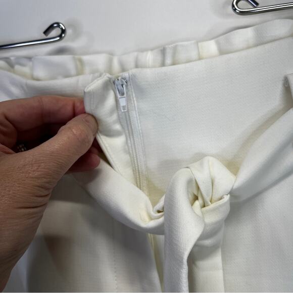 Vince Camuto Belted Tailored pants new ivory - 6 - Picture 7 of 12